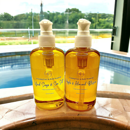 Foaming Face & Body Wash Oil/Moisturizing/Oil/Lightly Fragranced/Oil to Foamy Milky Cleanser